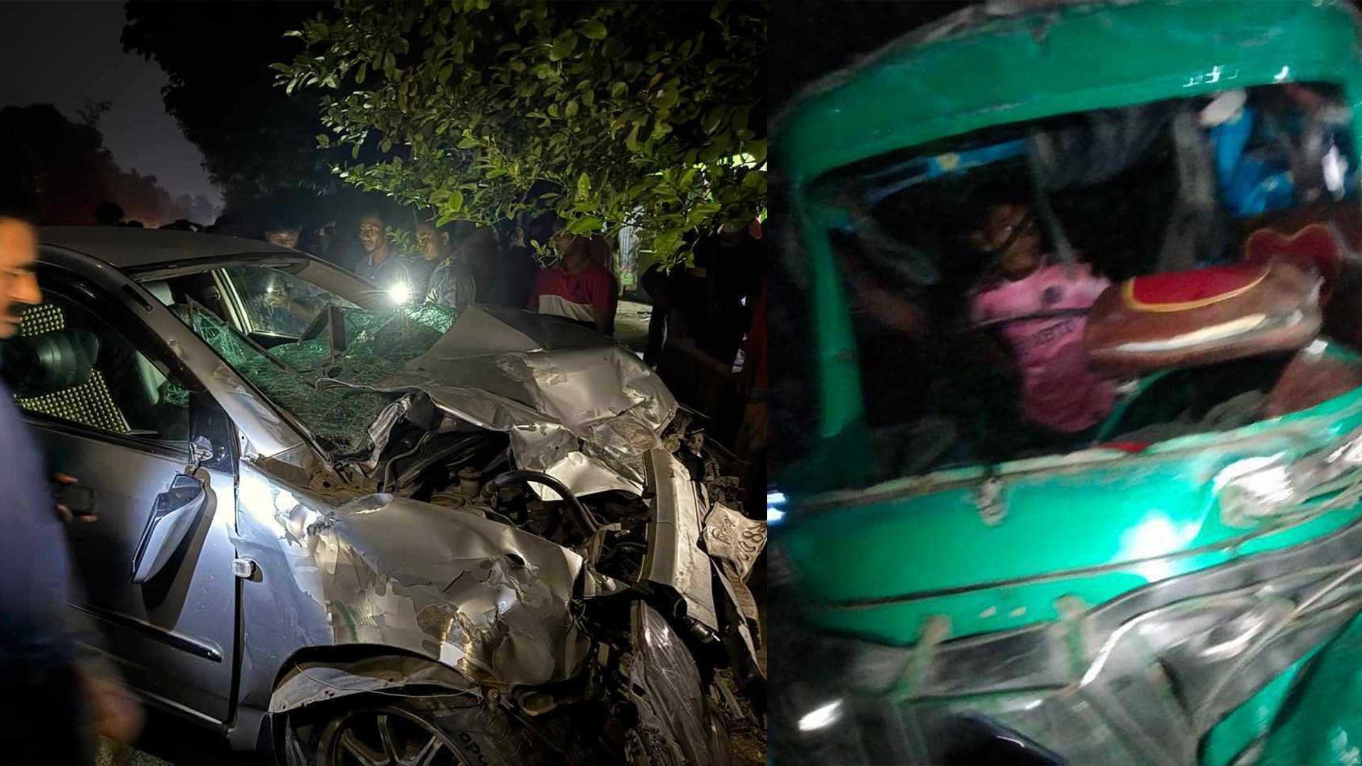 সিরাজগঞ্জে প্রাইভেটকার-অটোরিকশার সংঘর্ষে নিহত ১, আহত ৫