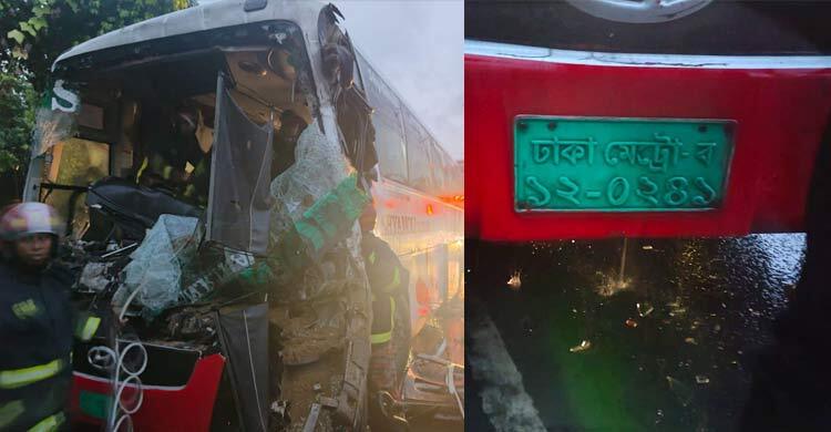 ঢাকা-চট্টগ্রাম মহাসড়কে দাঁড়িয়ে থাকা ট্রাকে বাসের ধাক্কায় নিহত ২