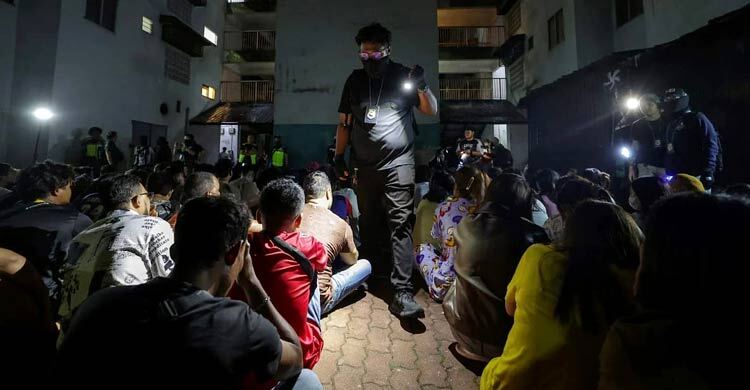 কুয়ালালামপুর ও জোহরে বাংলাদেশিসহ ১৭১ অবৈধ অভিবাসী আটক