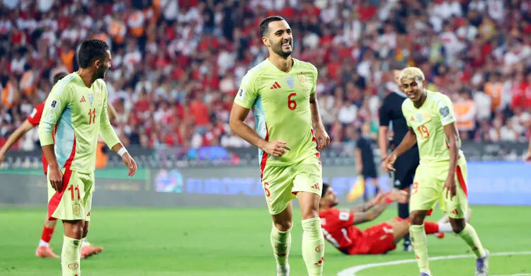 মেরিনোর হ্যাটট্রিক, তুরস্কের জালে স্পেনের ৬ গোল