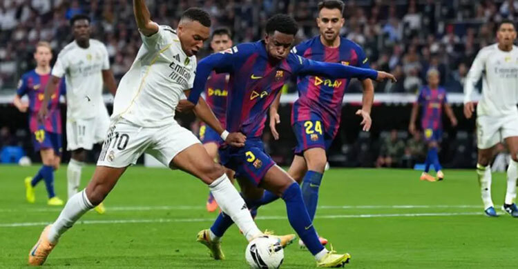 শ্বাসরুদ্ধকর এল ক্ল্যাসিকোয় বার্সাকে হারালো রিয়াল