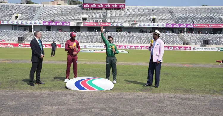 দ্বিতীয় ওয়ানডে ওয়েস্ট ইন্ডিজের বিপক্ষে টস জিতে ব্যাটিংয়ে বাংলাদেশ