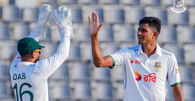 ইনিংস ও ৪৭ রানে প্রথম টেস্ট জিতলো বাংলাদেশ