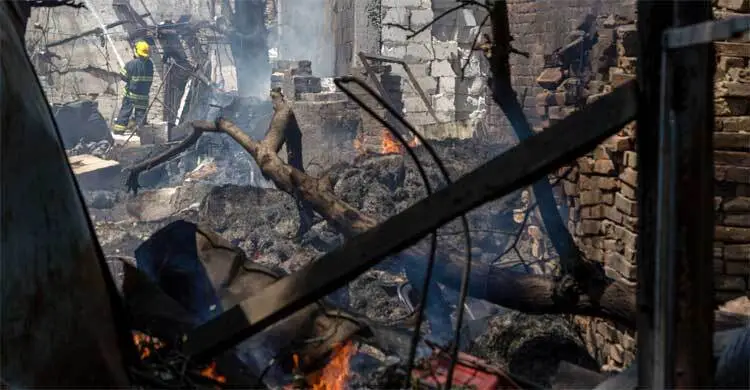 দফায় দফায় বিস্ফোরণে কেঁপে উঠলো কিয়েভ