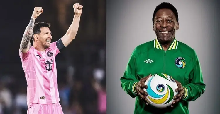 জোড়া গোলের ম্যাচে পেলেকে ছুঁলেন মেসি