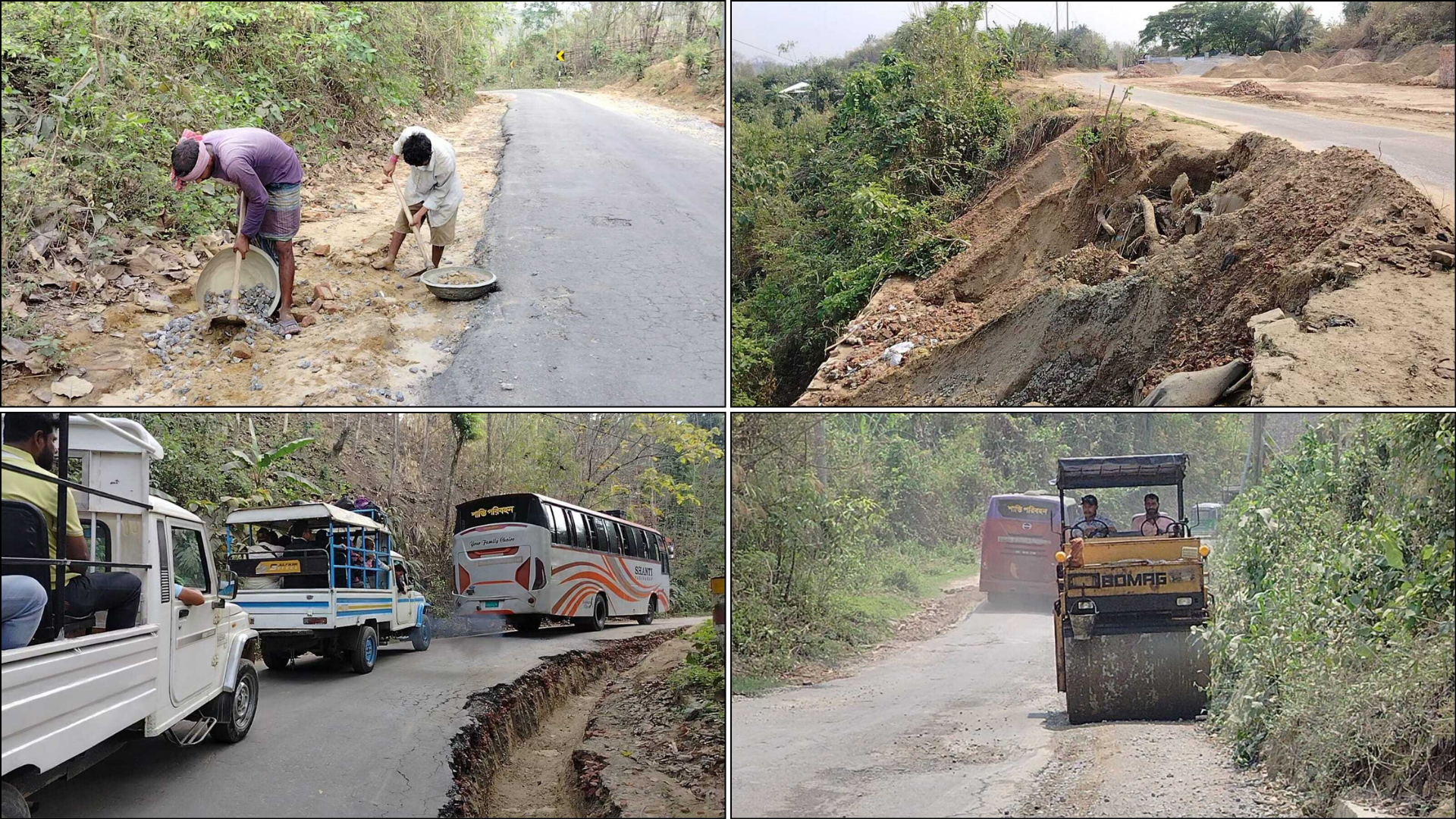 খানাখন্দে ভরা সাজেক যাওয়ার প্রধান সড়ক
