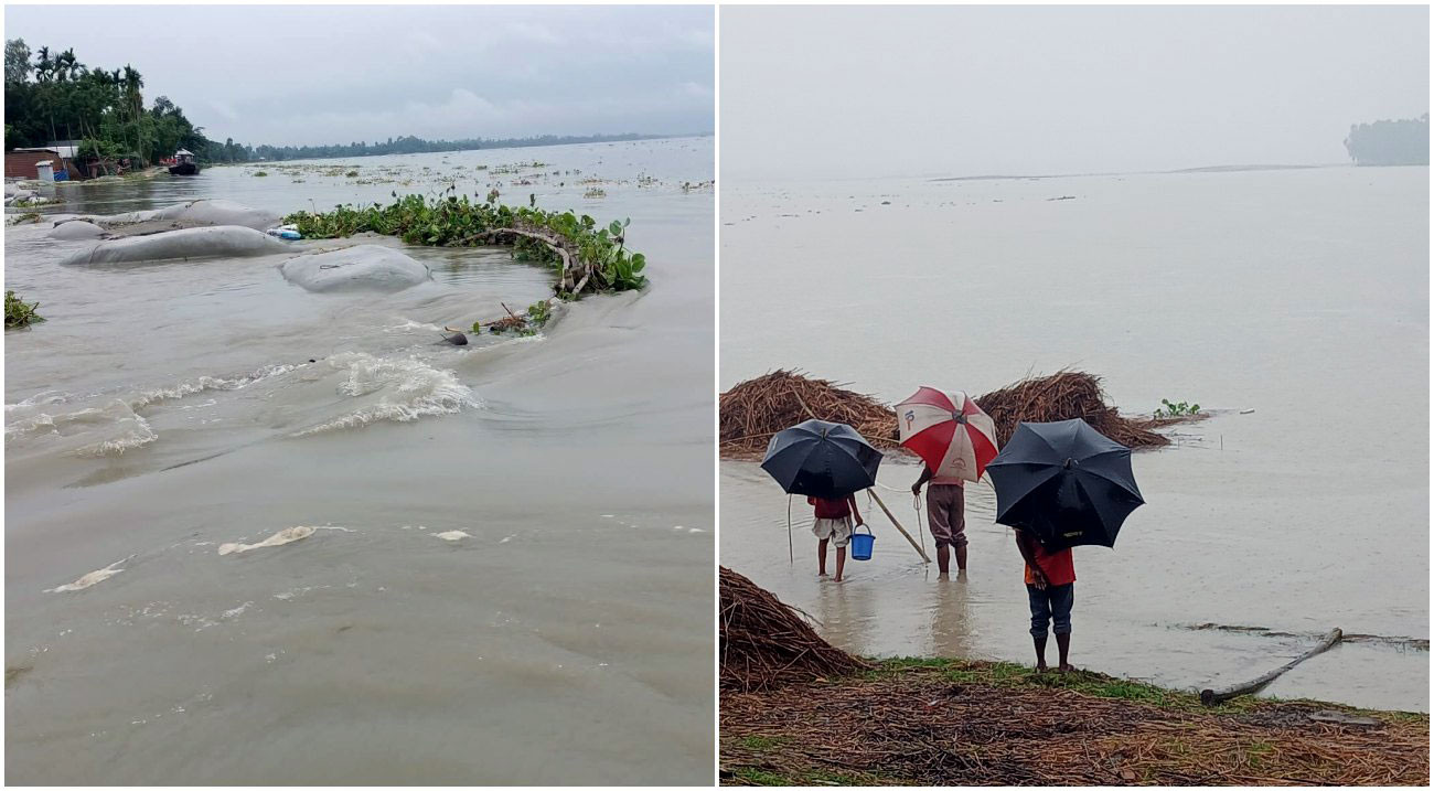 উজানের ঢলে কুড়িগ্রামে বন্যা পরিস্থিতির অবনতি