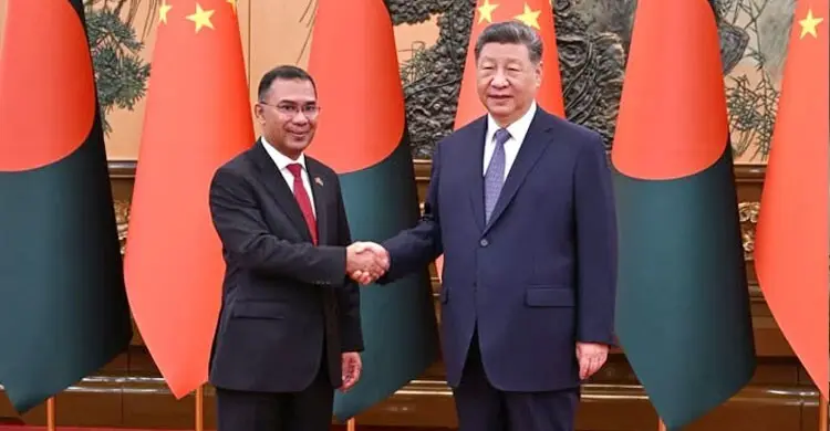 শি জিনপিংয়ের সঙ্গে প্রধানমন্ত্রী তারেক রহমানের বৈঠক