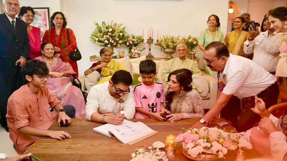 তিন সন্তান সঙ্গে নিয়ে বিয়ে করলেন আমির খান