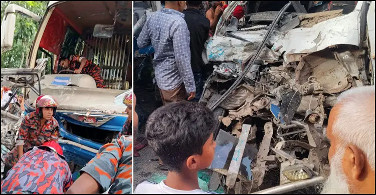 পাবনায় বাস-মাইক্রোবাস মুখোমুখি সংঘর্ষে নিহত ২