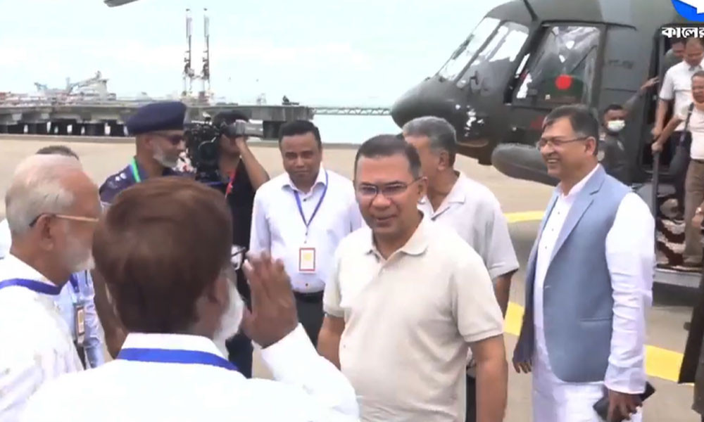 কক্সবাজারের মাতারবাড়ী পৌঁছেছেন প্রধানমন্ত্রী